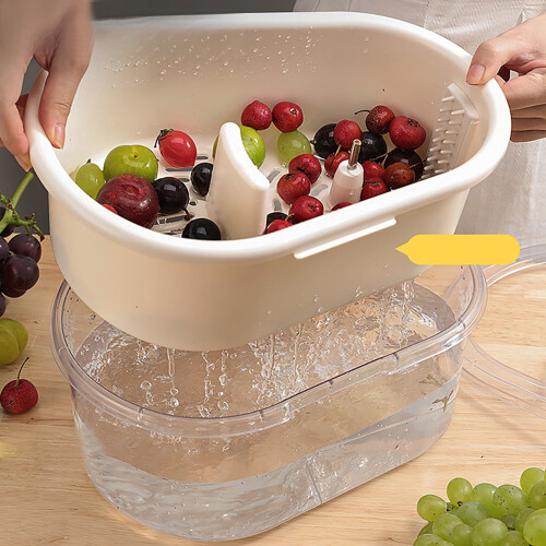 Obstwaschschale mit weichen Bürsten 1
