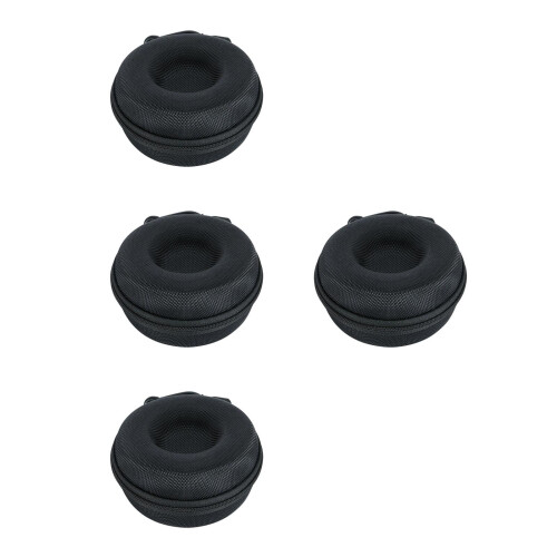 4Pcs Compact Black Watch Storage Case Shockproof Carrying Box 2