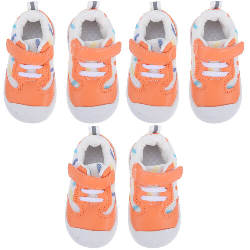 3Paires Chaussures Bébé Orange Textile Pour Usage 1