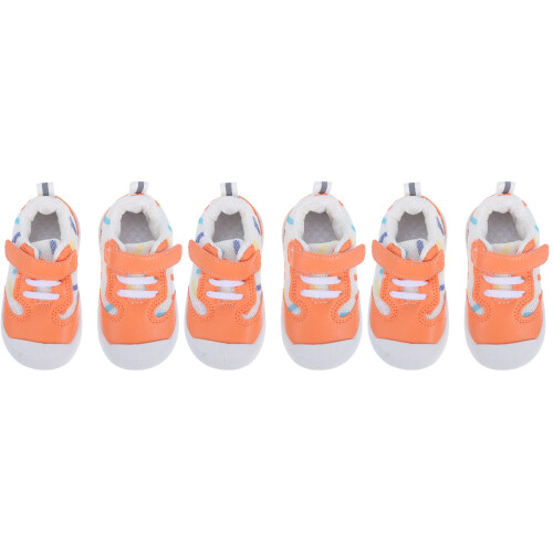 3Paires Chaussures Bébé Orange Textile Pour Usage 2