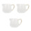 3Pcs White Ceramic Milk Jug Creative Handle Design Multi-Purpose Cup 2
