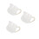 3Pcs White Ceramic Milk Jug Creative Handle Design Multi-Purpose Cup 3