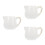 3Pcs White Ceramic Milk Jug Creative Handle Design Multi-Purpose Cup 5