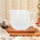 2Pcs White Ceramic Milk Cup Multiuse Milk Jug with Handle for Home Use 8