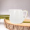 2Pcs White Ceramic Milk Cup Multiuse Milk Jug with Handle for Home Use 9
