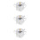 3Pcs Kitchen Seasoning Containers Iron Glass Jars with Lid Silver Set 7