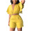 Completo da donna composto da top con scollo a V e volant e pantaloncini. 1