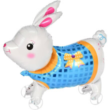 Ballon en aluminium lapin qui marche avec roues