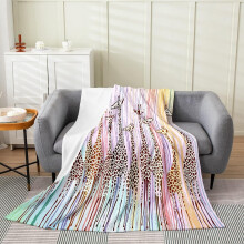 Couverture polaire girafe 152 x 203 cm