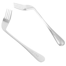 Abgewinkelte Edelstahlgabeln für Senioren (2er-Pack)