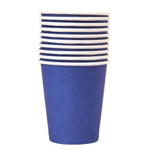 Vasos de papel desechables de 255 ml (9 oz) – 10 unidades, 15 colores