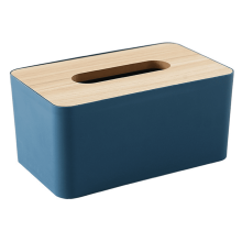 Houten tissueboxhouder – Rechthoekige bamboehouder voor