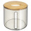Porta fazzoletti da tavolo trasparente – Plastica e legno, 13 cm 1