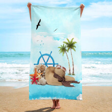Serviette de plage en microfibre 76 x 152 cm, anti-sable et légère