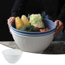 Bol mélangeur en plastique, bol de service de cuisine 3,5 pintes