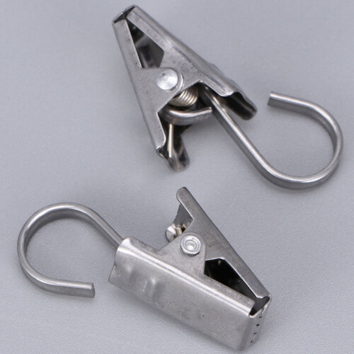 Stainless Steel Curtain Hooks 36-Pack