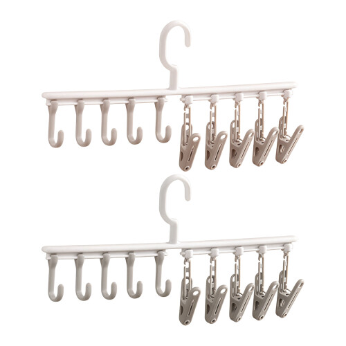 Space Saving Adjustable Garment Racks Clothes Hanger-pink brown 1