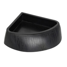 Reptiles Food Bowl Unique Triangular Water Dish Lizards-Black