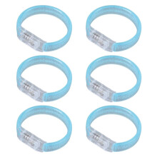 6 bracelets en acrylique à LED changeant de couleur