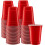 Rote Einwegbecher aus Plastik, 18 oz (100er-Packung) 1