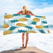 Ananas strandhandduk för kvinnor i mikrofiber, 75x150 cm