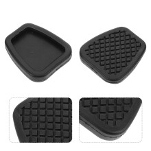2 Stück schwarze Gummi-Bremspedalabdeckungen für Autos