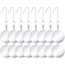 Plateau anti-oiseaux en métal avec suspension réfléchissante (8 pièces)