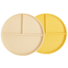 2-pack 22,5 cm tallrikar med 3 fack