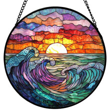 Colorful Glass Hanging Decorative Item Sun Catcher-20CM 23