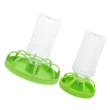Ensemble de mangeoires pour cailles OUNONA – Plastique, 16 x 14,8 x 14,8 cm, 2 pièces