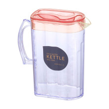 Pichet Ă eau rose avec couvercle, 2,2 L (74 oz), plastique sans BPA