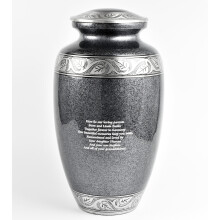 Cremation Companion Urn for Two Adult Ashes Grey Memorial Urn with Personalised Engraving Funeral Urn