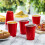 Rote Einwegbecher aus Plastik, 18 oz (100er-Packung) 3