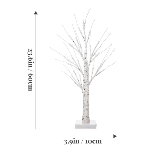 Lampe décorative d'intérieur en forme de bouleau à LED blanche – 60 cm 1
