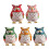 Owl Shape Jewelry Case Diamonds Pattern Alloy-red and white 2