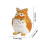 Owl Shape Jewelry Case Diamonds Pattern Alloy-red and white 4