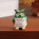 Owl Shape Jewelry Case Diamonds Pattern Alloy-red and white 7