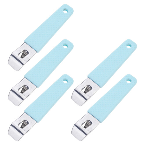 5Pieces Practical Bottles Caps Opener For Comfortable Grip-Blue