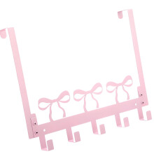 Hanging Towel Rack Pink Butterfly Knot Themed Utility Hanger For