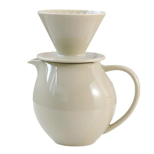 Ceramic Manual Coffee Maker Pours Over 830ml Carafe-apricot