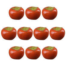 10Pcs Artificial Persimmon Fruits 8cm Realistic Simulation Foam