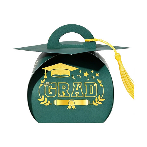 Unique Bachelor Cap Themed Decorative Keepsakes Container-Green