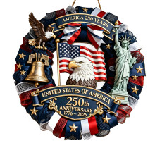 Natural Wood Wall Hanging Sign For Patriotic Decors And-1