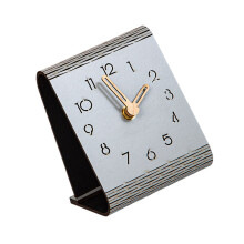 Desk Clocks Silents No Ticking Analog Small Clock-Gray