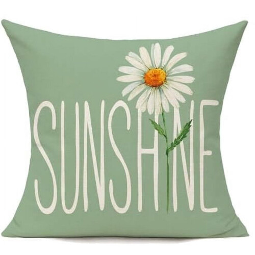 Housse de coussin Daisy & Gnome – Polyester Coton Lin,