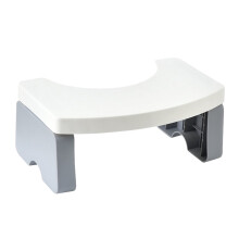 Taburete de baño plegable – Blanco, 39,5 x 21,5 x 17,5 cm, 1 unidad