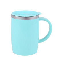Tazza termica da viaggio in acciaio inox da 500 ml con doppia parete isolante.
