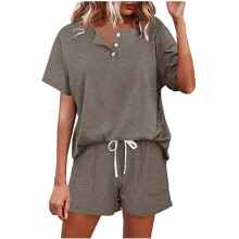 Women's Cotton-Linen Two-Piece Pajama Set