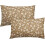Fodere per cuscini marroni con stampa floreale vintage (2 pezzi) 1