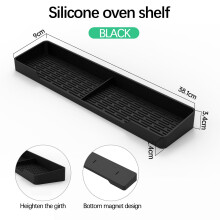 Magnetisch kruidenrekje voor op het fornuis – Siliconen kruidenrek, 38 cm